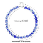 Blaues Murano-Stil Glas Halskette ca. 53.25 cm 316L Edelstahl