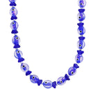 Blaues Murano-Stil Glas Halskette ca. 53.25 cm