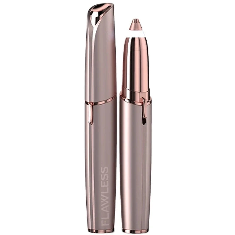 Finishing Touch Flawless Augenbrauen-Trimmer, 18 Karat vergoldet, mit integriertem Licht, Roségold