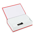 LIVMORE Buchtresor, Stahlbox mit Zahlenschloss, 23,5x15,5x5,5cm, Rot