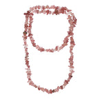 Erdbeer Quarz Halskette 76 cm ca. 321.00 ct