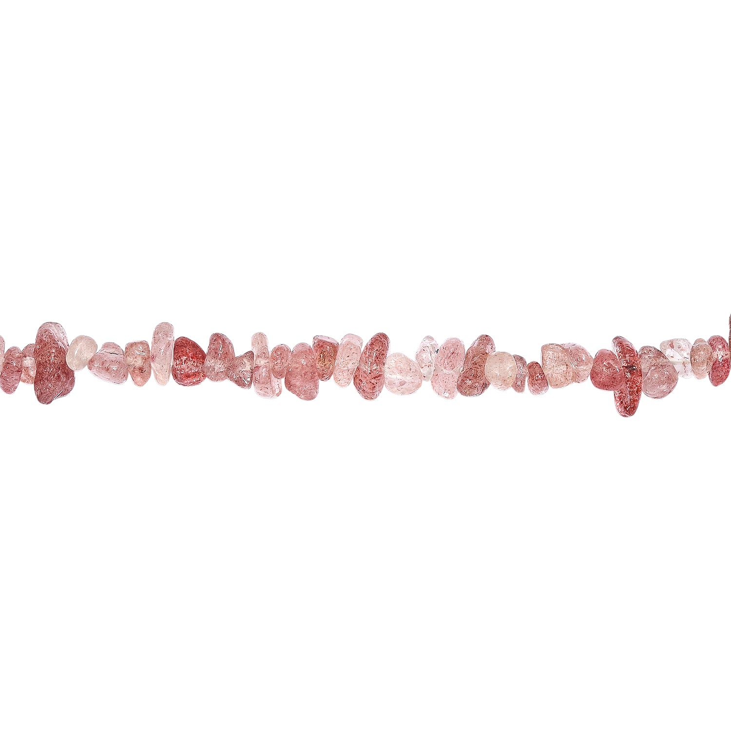 Erdbeer Quarz Halskette 76 cm ca. 321.00 ct