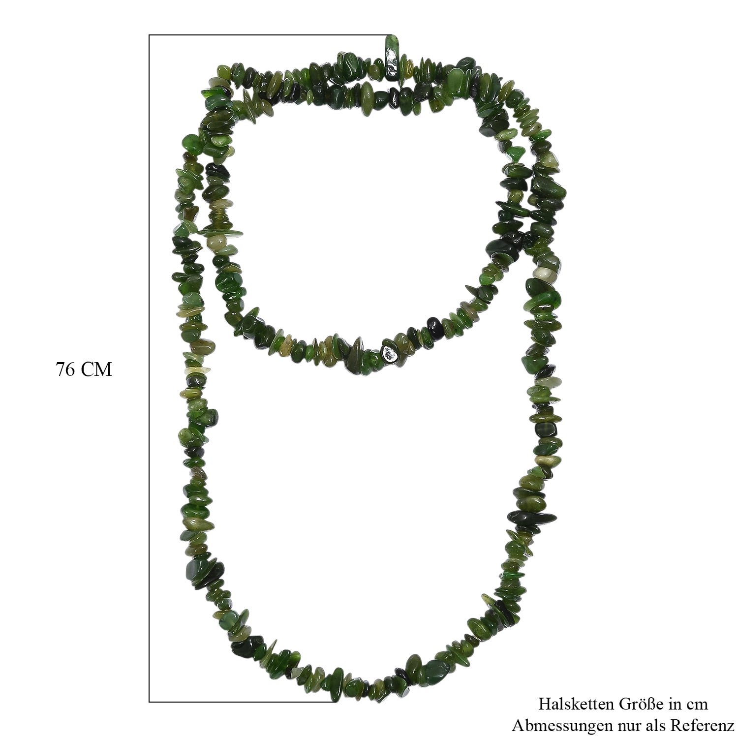 Nephrit Halskette 76 cm ca. 385.00 ct