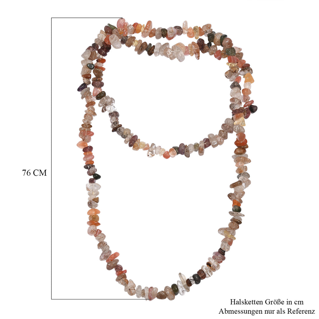 Strahlen Quarz Halskette 76 cm ca. 364.00 ct