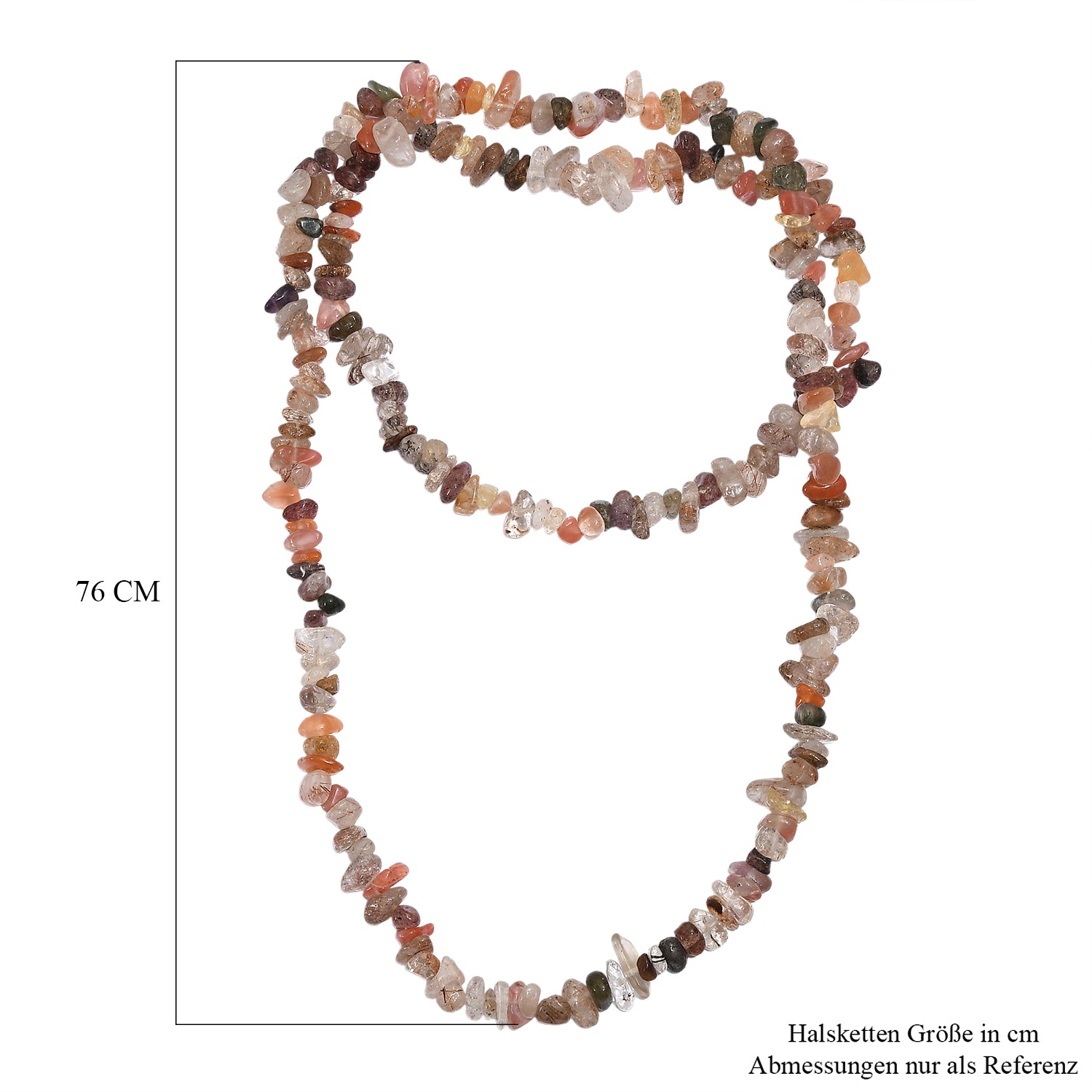 Strahlen Quarz Halskette 76 cm ca. 364.00 ct