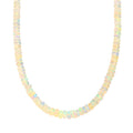 D'Joy Natürlicher, äthiopischer Welo Opal Halskette ca. 45 cm 925 Silber rhodiniert ca. 45.00 ct