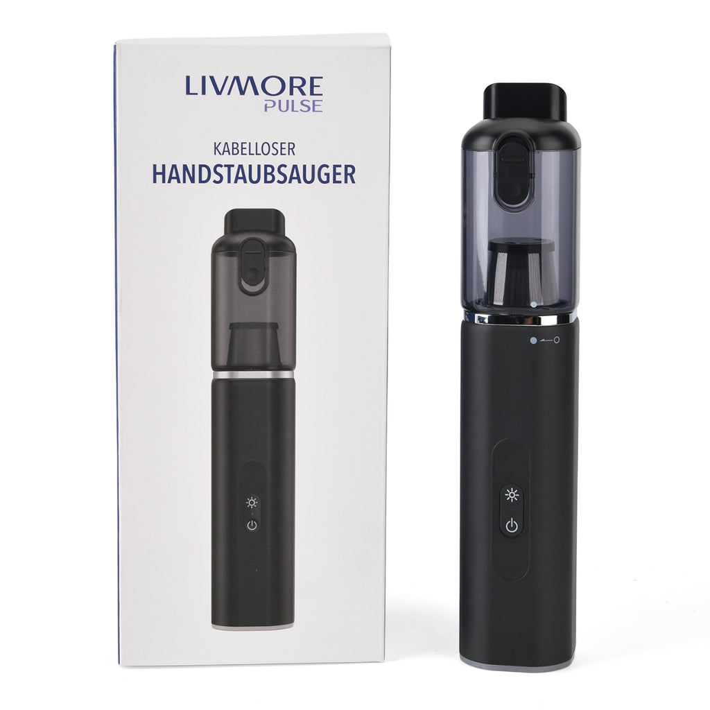 LIVMORE Akku Handstaubsauger, 2 Saugstufen, für Auto, Schwarz