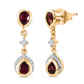 D'Joy AA natürlicher Rhodolith Granat und Zirkon Ohrringe - 1,98 ct.