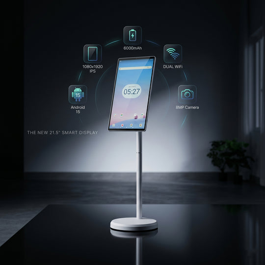 SmartView Touch Display mit Android 13, 21,5 Zoll Full HD Bildschirm, WLAN und Bluetooth, Weiß