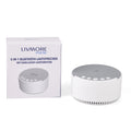 LIVMORE 5-in-1 Bluetooth Lautsprecher mit kabelloser Ladefunktion und RGB-Licht, Weiß