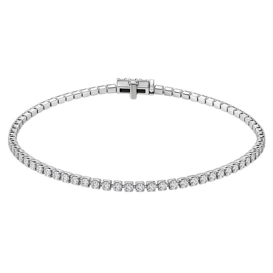 D'Joy Moissanit Armband ca. 20 cm 925 Silber rhodiniert ca. 2,68 ct.