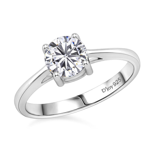 D'Joy Moissanit Ring 925 Silber rhodiniert (Größe 17.00) ca. 1,00 ct