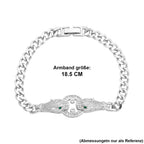Weißer Zirkonia, Grüner Zirkonia Armband ca. 19 cm Nickelfreies Messing 1.24 ct