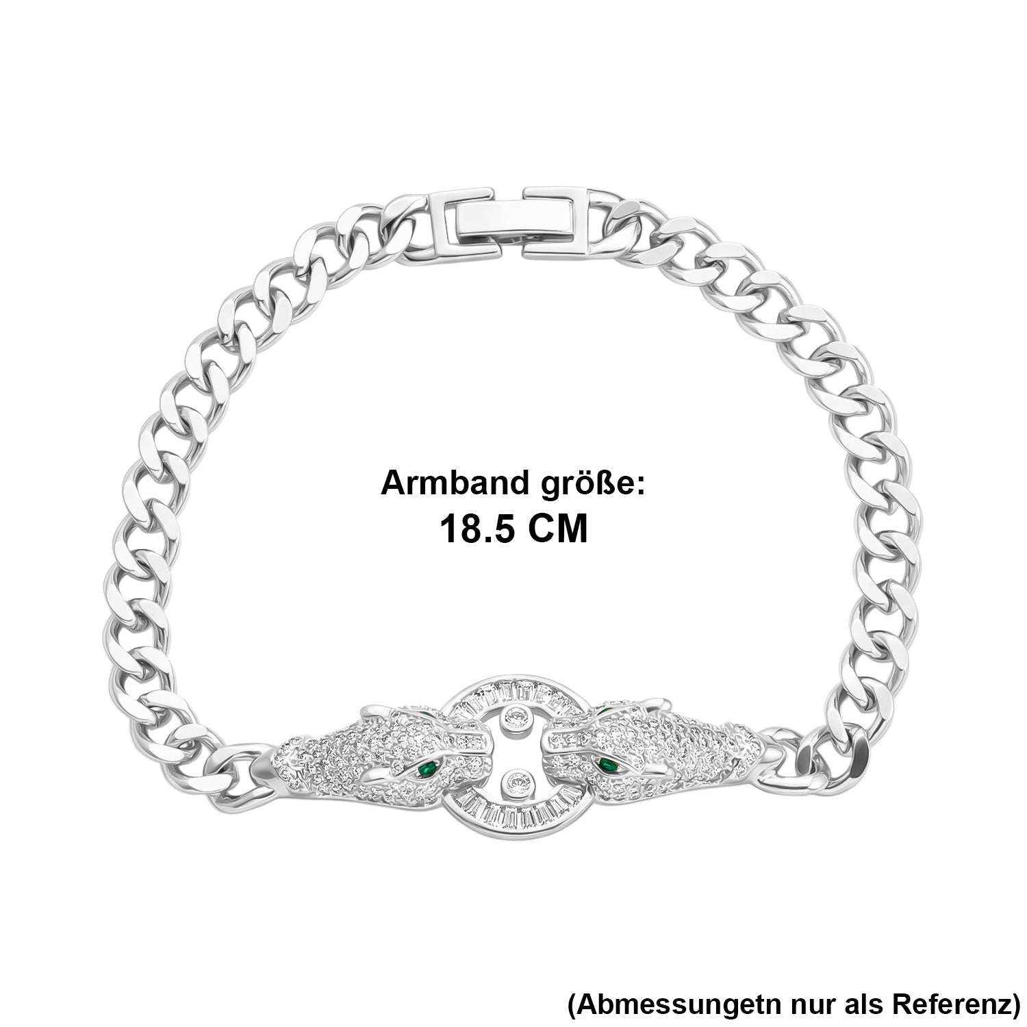 Weißer Zirkonia, Grüner Zirkonia Armband ca. 19 cm Nickelfreies Messing 1.24 ct