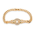 Weißer Zirkonia, Grüner Zirkonia Armband ca. 19 cm Nickelfreies Messing 1.24 ct