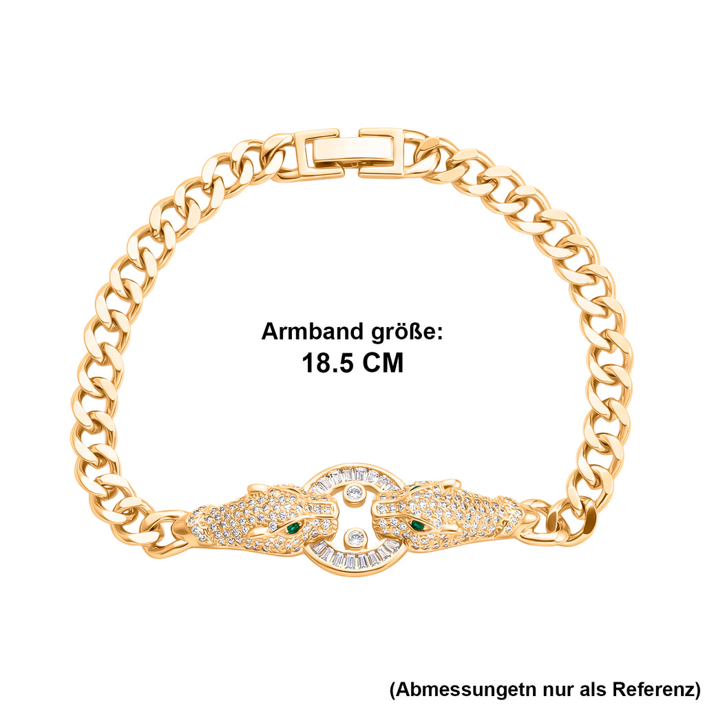 Weißer Zirkonia, Grüner Zirkonia Armband ca. 19 cm Nickelfreies Messing 1.24 ct