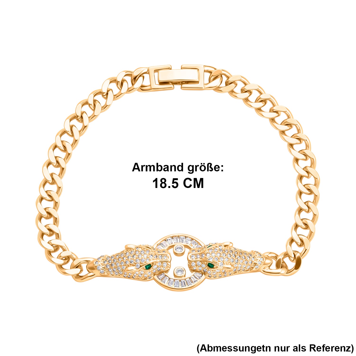 Weißer Zirkonia, Grüner Zirkonia Armband ca. 19 cm Nickelfreies Messing 1.24 ct