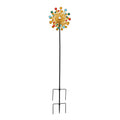 Solar Spinner Lampe mit LED Licht, Garten Dekostecker, 140cm, Mehrfarbig