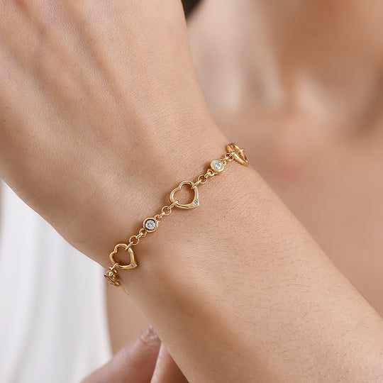 EVER TRUE Moissanit Armband ca. 19 cm Nickelfreies Messing ca. 0.67 ct