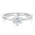 D'Joy Moissanit Ring 925 Silber platiniert (Größe 19.00) ca. 0,99 ct