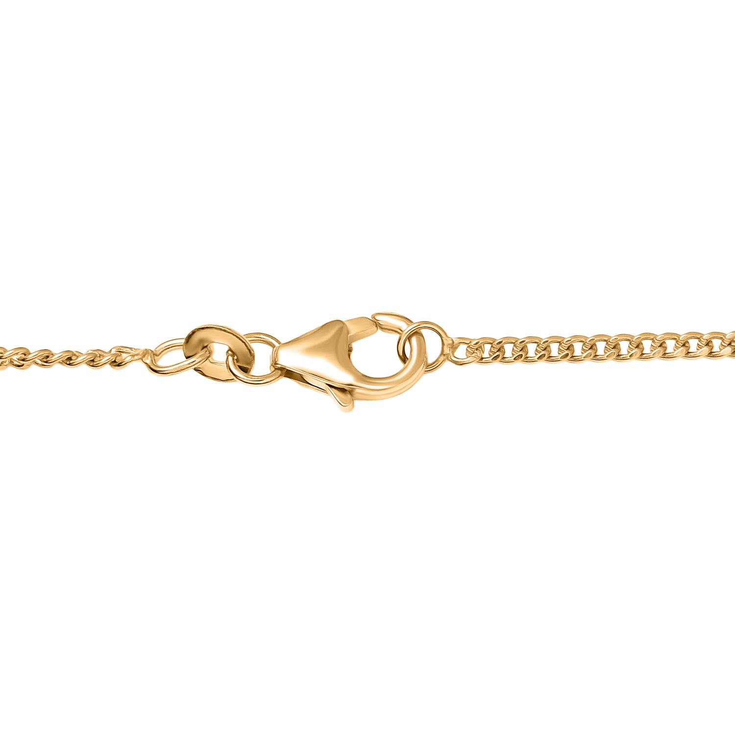 D'Joy AA Natürlicher Rhodolith Granat, Weißer Zirkon Halskette ca. 45 cm 925 Silber 750 Gelbgold Vermeil ca. 19,12 ct.