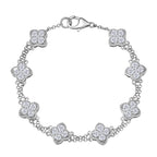 D'Joy Moissanit Armband ca. 19 cm 925 Silber rhodiniert ca. 3,41 ct.