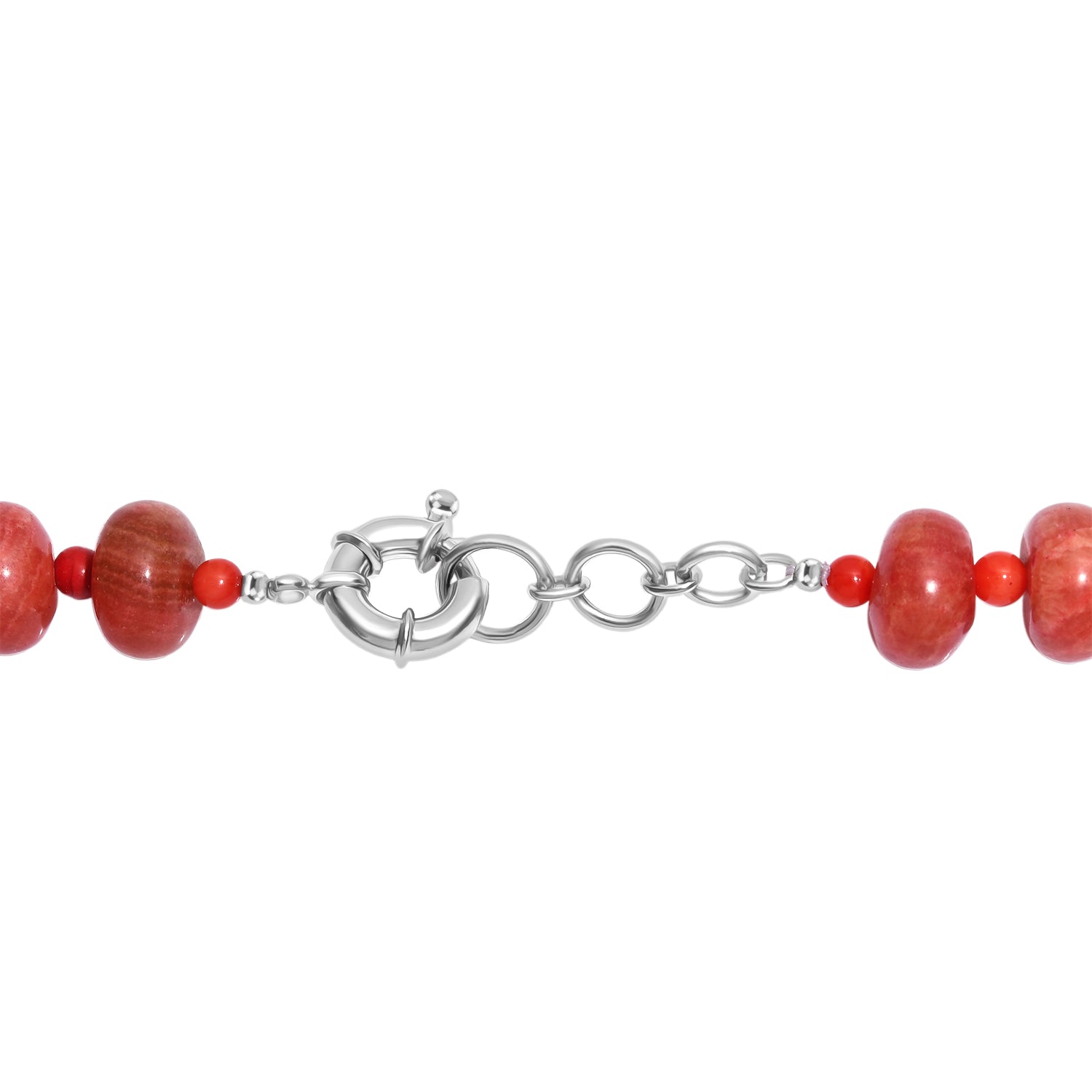 EVER TRUE Koralle Halskette ca. 45 cm Nickelfreies Messing platiniert ca. 500,00 ct.
