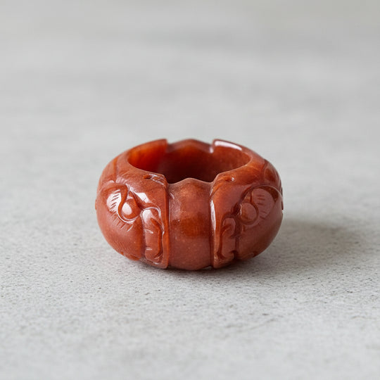Rote Jade Ring (Größe 18.75) ca. 25.00 ct
