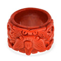 D'Joy Burmesischer Rote Jadeit Jade Ring (Größe 16.50) ca. 25.00 ct