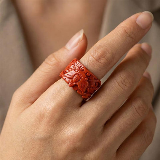 D'Joy Burmesischer Rote Jadeit Jade Ring (Größe 16.50) ca. 25.00 ct