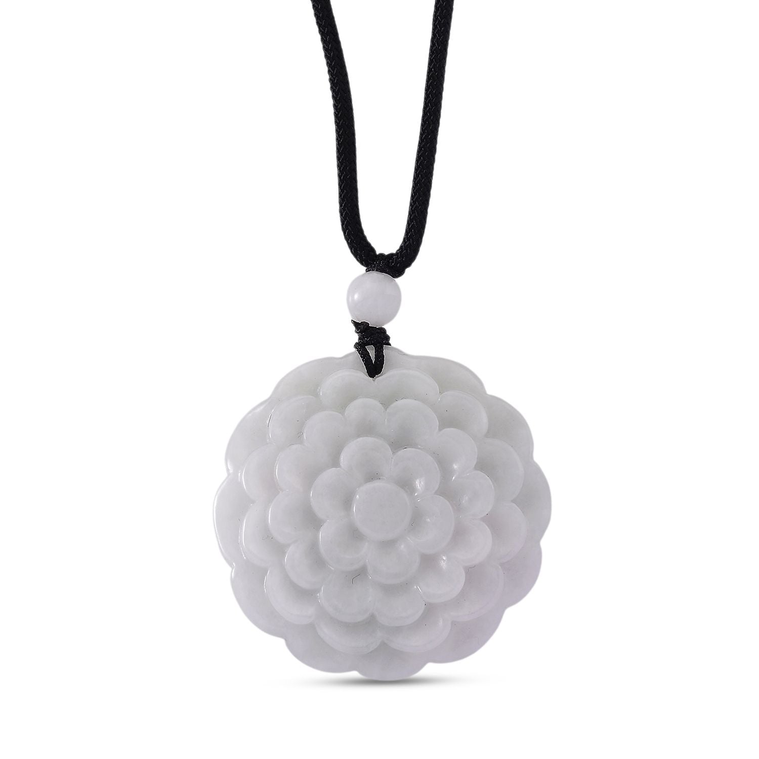 EXTREM SELTEN Natürliche Weiße Jade Halskette, Flexibles (ca. 70 cm) ca. 70.00 ct