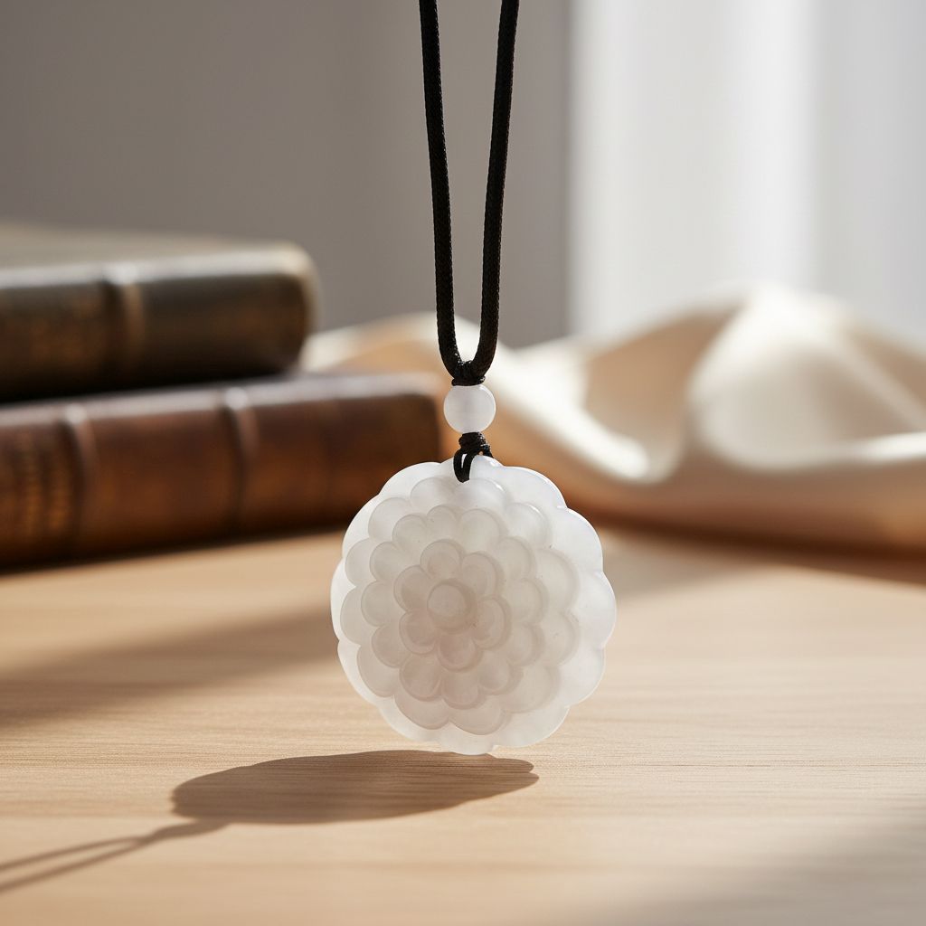 EXTREM SELTEN Natürliche Weiße Jade Halskette, Flexibles (ca. 70 cm) ca. 70.00 ct