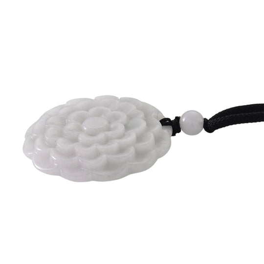 EXTREM SELTEN Natürliche Weiße Jade Halskette, Flexibles (ca. 70 cm) ca. 70.00 ct