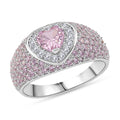 Rosa und weißer Zirkonia Ring in Siberton