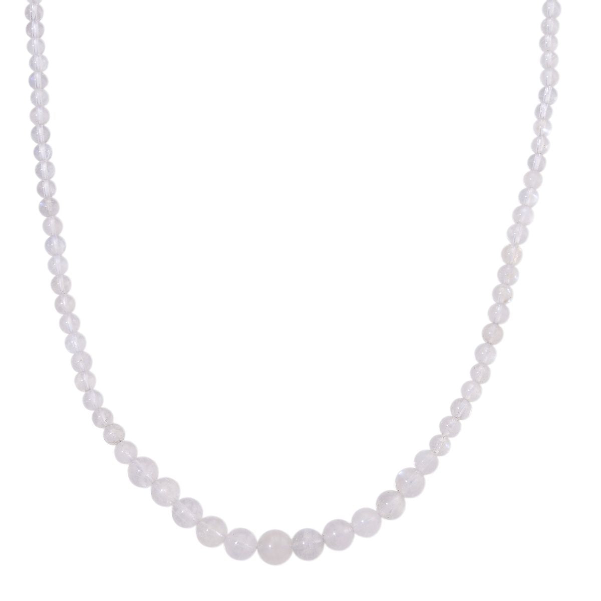 D'Joy AAA Regenbogen Mondstein Halskette ca. 50 cm 925 Silber rhodiniert ca. 140,00 ct.