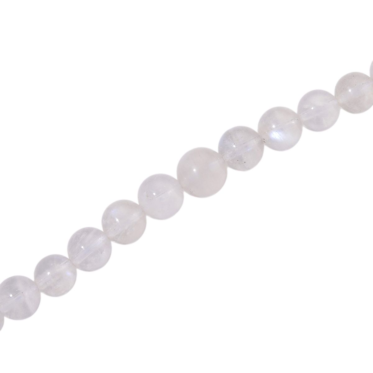 D'Joy AAA Regenbogen Mondstein Halskette ca. 50 cm 925 Silber rhodiniert ca. 140,00 ct.