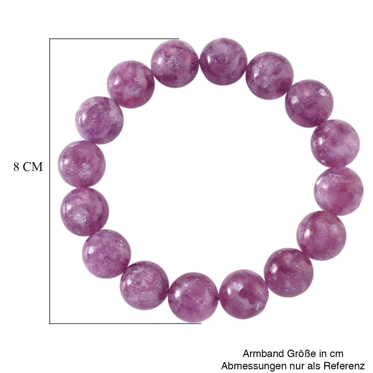 Lila Lepidolith Armband Flexibles (ca. 18-19 cm) ca. 240,00 ct.
