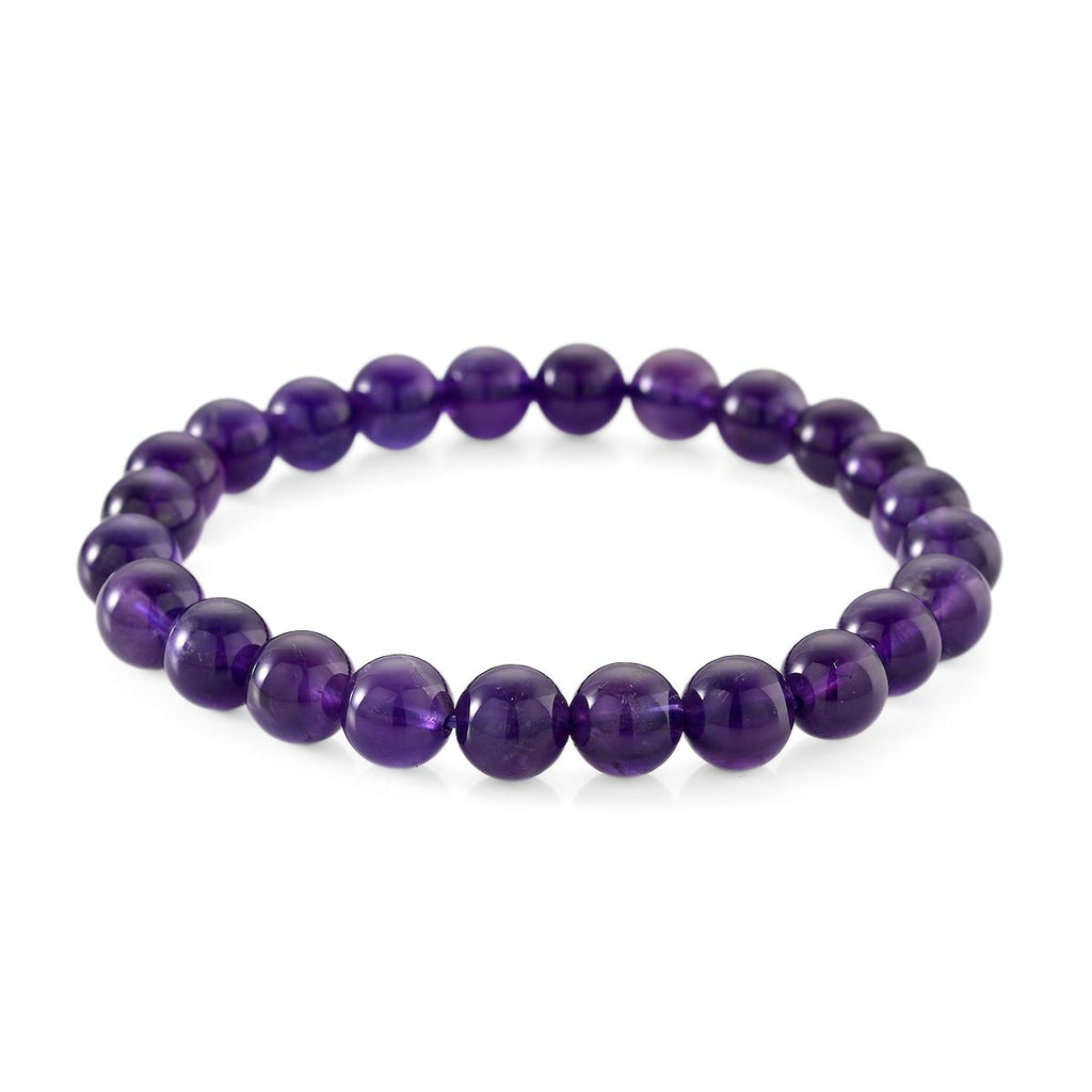 AAA Afrikanischer Amethyst Armband Flexibles (ca. 18-19 cm) ca. 90,00 ct.