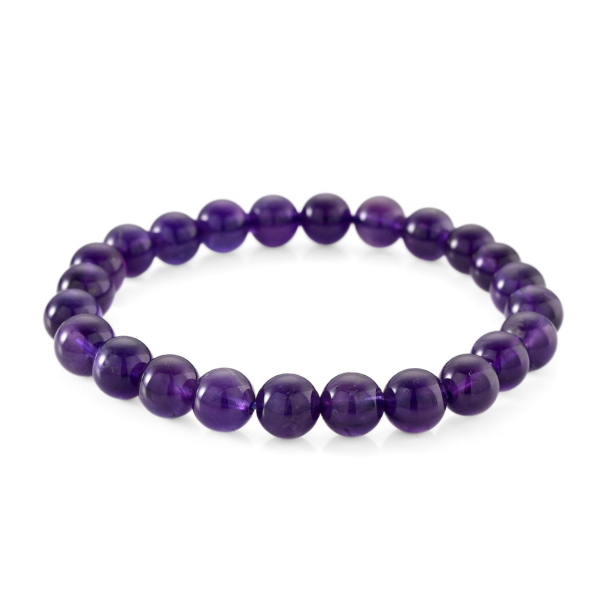 AAA Afrikanischer Amethyst Armband Flexibles (ca. 18-19 cm) ca. 90,00 ct.