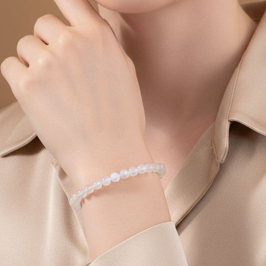 AAA Regenbogen Mondstein Armband Flexibles (ca. 18-19 cm) ca. 50,00 ct.