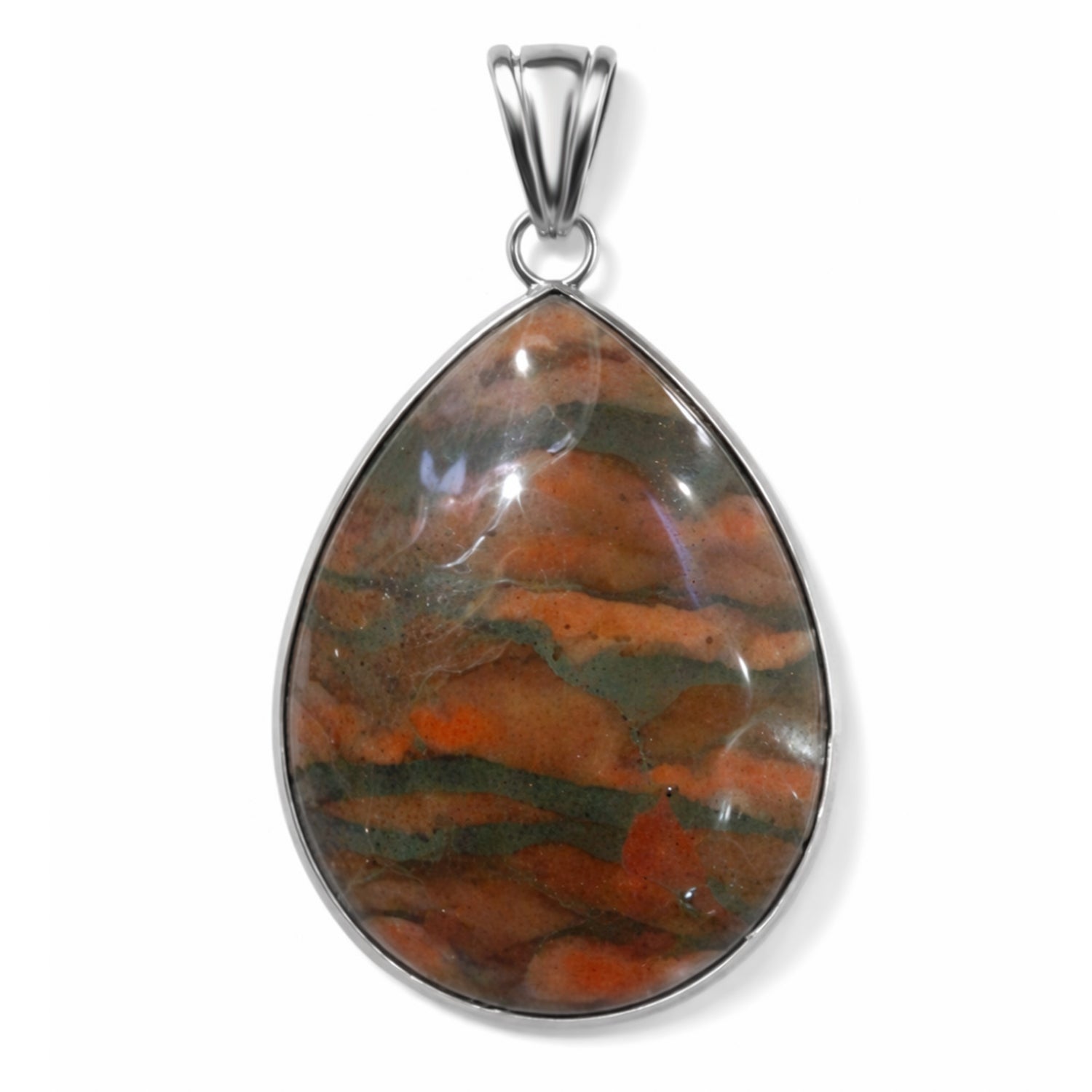 Regenbogen-Zebra-Jaspis Anhänger ca. 55,00 ct.