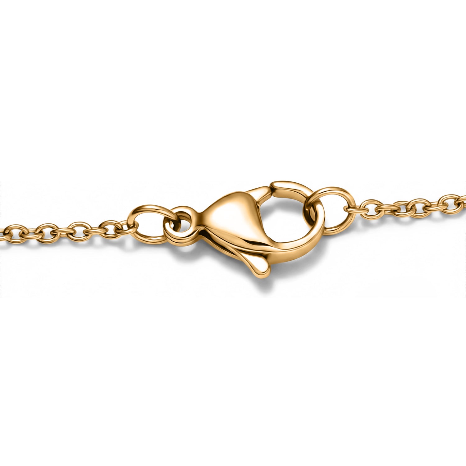 D'Joy Moissanit Halskette ca. 45 cm 925 Silber vergoldet, 316L Edelstahl Kette ca. 1.22 ct