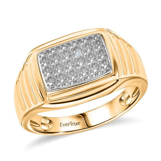 EVER TRUE Weißer Diamant Ring Nickelfreies Messing   (Größe 19.00)