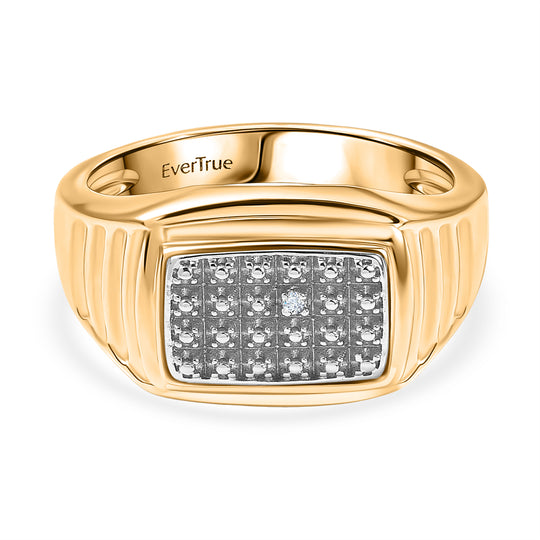 EVER TRUE Weißer Diamant Ring Nickelfreies Messing   (Größe 19.00)