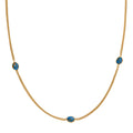 EVER TRUE Blauer Mojave Türkis Halskette ca. 75 cm Nickelfreies Messing ca. 8.50 ct