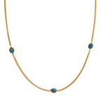 EVER TRUE Blauer Mojave Türkis Halskette ca. 75 cm Nickelfreies Messing ca. 8.50 ct