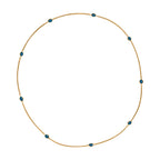 EVER TRUE Blauer Mojave Türkis Halskette ca. 75 cm Nickelfreies Messing ca. 8.50 ct
