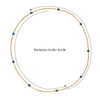EVER TRUE Blauer Mojave Türkis Halskette ca. 75 cm Nickelfreies Messing ca. 8.50 ct