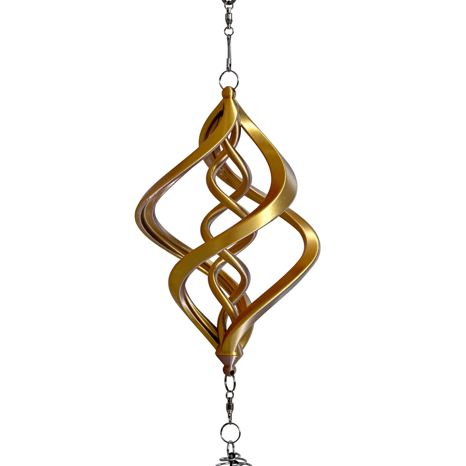 3D Windspiel, Aluminium, 10.3 x 10.3 x 61 cm, Mehrfarbig