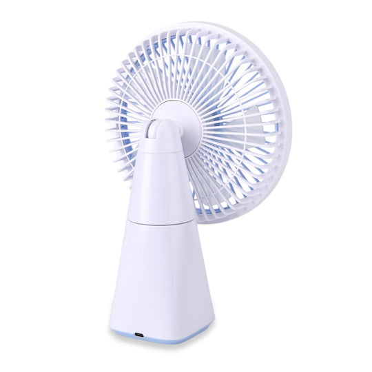 LIVMORE Akku Ventilator, oszillierend, 7 Zoll, Weiß